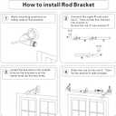 Curtain Rods for Windows 16 to 88 Inches Adjustable Blackout Wrap Around 1 Inch Diameter Curtain Rod, Brushed Nickel