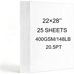 Poster Board 22x28”,400gsm Large Thick Heavyweight Cardstock,25 sheets