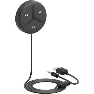 Aston Innovations SoundTek A1+ Bluetooth Car Kit with AAC for Music Streaming Handsfree Calls,Aux Bluetooth Adapter for Car/Home Stereo,Built-in Noise Isolator & MIC, Auto On/Off