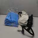 QPAU Inflatable Toddler Travel Bed with Tent  Lightweight Blow Up Kids Air Mattress with Hand Pump  Indoor & Outdoor Portable Sleeping Solution for Camping, Travel, Home, Grandmas  Ages 3+ (B-Khaki Blue)