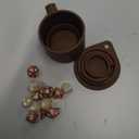 DND Coffee & Sugar Themed Dice Set (14 PCS) with +3 Stamina Potion Silicone Mug for Storage, 7 Acrylic Resin Polyhedral Gaming Dice for Dungeons and Dragons, Pathfinder and Tabletop RPG, Coffee & Sugar