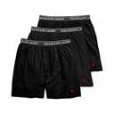 Polo Ralph Lauren Underwear Men's Classic Fit Knit Boxers 3 Pack, Polo Black, XL