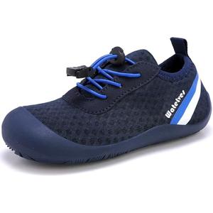 WateLves Wide Toddler Water Shoes Kids Barefoot Athletic Sneakers Girls Boys Quick Dry Aqua Socks for Beach Hiking Swim Kayak Sport Accessories, Camping Essentials (Navy Blue, 28)