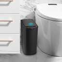 Cesun Automatic Motion Sensor Black Bathroom Trash Can with Lid, 2.6 Gallon Touchless Trash Bin, Smart Plastic Slim Garbage Can Small Wastebasket for Toilet, Office, rv, Bedroom, Living Room
