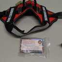 Service Dog Vest, ID Tag + 50 ADA Information Cards, Service Dog Harness in Sizes X Small to XX Large, Metal Dog Tag has Ruggedized Clip, 2-Sided Service Animal Cards,ESA Accessory Set Small (SMALL(Neck:15-17",Chest:19-25"), Red)