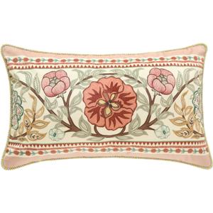 patdrea Designer Outdoor Pillows Covers Decorative Rectangle Throw Pillow Covers, Velvet Farmhouse Throw Covers 12"x 20",Vintage Floral Throw Pillow Case for Couch Sofa Bed Living Room