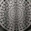Deco 79 Wood Floral Handmade Intricately Carved Round Mandala Wall Decor, 36" x 1" x 36", White