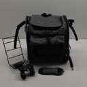 Foldable Front Bike Basket for Dogs, 4-in-1 Pet Carrier Backpack/Shoulder Bag/Car Seat with Heavy-Duty L-Shaped Mount 2.17 inch, Waterproof Cushion & Reflective Strips, Supports Up to 22lbs