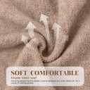 Women's Winter Knitted Shawl Wrap, Wool Cashmere Cape Cardigan Sweater Scarf (White)