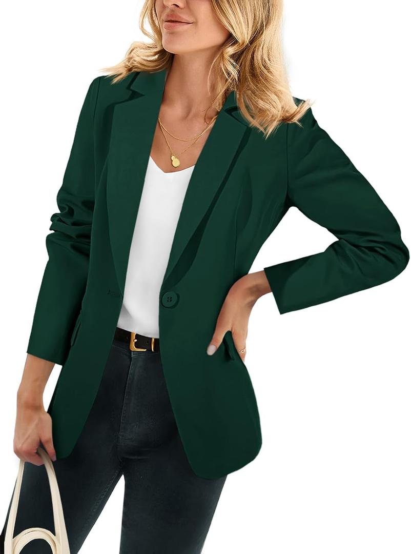 Cicy Bell Womens Casual Blazers Open Front Long Sleeve Work Office Suit Jackets Blazer XS