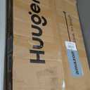 Huuger Folding Desk with 3-Level Adjustable Height and Tablet Slot, 24 Inch Foldable Computer Desk for Small Spaces, Space Saving, Writing Work Table for Home Office, Bedroom, Study, Rustic Brown (26.6 inch)