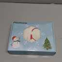 Paulmele 20 Inches Christmas Stockings with Initials, Knit Embroidered Letter White Christmas Stocking, Monogram Christmas Stocking for Famliy Holiday and Xmas Tree Fireplace (Letter C)