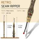 Vintage Seam Rippers, Stitch Remover Tool, Thread Ripper, Metal Seam Rippers for Sewing Needle Work Hand Sewing Knitting Craft