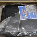 GUARD SHIELD Tarps Heavy Duty Waterproof 20x20 Feet Black Poly Tarp Cover Square Outdoor Thick UV Resistant Tarpaulin with Grommets 10mil