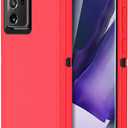 MXX Case for Galaxy Note 20 Ultra Case Heavy Duty Protective Case with [3 Layers] Rugged Rubber Shockproof Protection Cover for Galaxy Note 20 Ultra (Red/Black) (Galaxy Note 20 Ultra Case 6.9 inch)