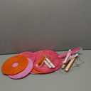 15 Pcs Pink Birthday Decoration Set, Hanging Orange and Hot Pink Paper Lanterns Paper Flowers Fans for Girls Women Baby Shower Wedding Fall Wall Fall Decor