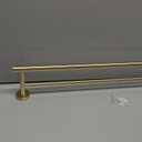 JQK Double Bath Towel Bar, Brushed Gold 33 Inch 304 Stainless Steel Thicken 0.8mm Towel Rack for Bathroom, Towel Holder Wall Mount, Useable Length 30 Inch, TB100L30-BG