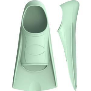 Gintenco Swim Fins, Kids Swim Training Fins for Lap Swimming, Travel Size Flippers with Mesh Bag, Silicone Swimming Fins for Kids Teens Adults Women Men (S(Jr 2-3/ US Women 3-5), Green)