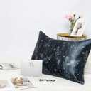 King Galaxy Constellation Print Silk Pillowcase for Hair and Skin, 22 Momme 100% Mulberry Silk Pillow Cases with Zipper, 20"x36"