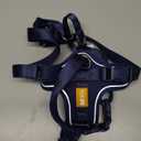 DF Freedom No Pull Martingale Dog Harness, Gentle Control for No Choking, Front Clip Harness with Reflective, Adjustable & Padded Handle for Easy Walking & Training, Navy Blue, 3/4", Chest 22.4"-30.4"