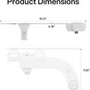 hansrapo Left-Hand Bidet Attachment Non-Electric Dual Nozzle for Rear & Feminine Wash, Adjustable Pressure & Flow, Ultra-Slim Design,Independent Self-Clean Function, Quick-Release for Easy Cleaning