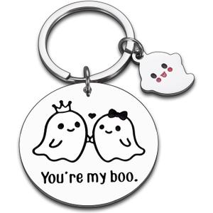 Boo Basket Stuffers for Women Men Him Adults Halloween Gifts for Women Men Boyfriend Girlfriend Husband Wife Couples Anniversary Birthday Gift Ideas Halloween Keychain Christmas Valentines