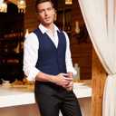COOFANDY Mens Suit Vest Formal Dress Vest Slim Fit Buesiness Wedding
