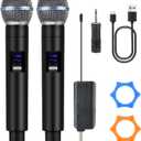 Professional Wireless Microphone for Podcast, Karaoke & Singing 2.4GHz Portable Dynamic Mic with 150ft Range, 8H Battery,Micrfono Inalmbrico for Streaming & Live Performance