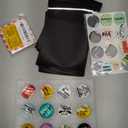 Hyper-Sticky Round Magnets with Adhesive Backing - 45pcs 0.8"x0.08" Strong Magnetic Dots for Whiteboard + Super Cute Fridge & Locker Magnets – 12 Glass Magnets with Vibrant Colors – Strong Hold for Photos + Magnet Paper for Picture