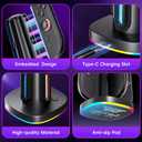 4-in-1 Charging Dock for Switch 2 Joycons, Fast Charger Dock Stand for Nintendo Switch 2 2025 Joycons,RGB Lighting &Type-C Fast Charging (Black)