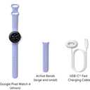 Google Pixel Watch 4 (41mm) - Android Smartwatch with Heart Rate and Sleep Tracking - 30-Hour Battery - Fitness Tracking - Google AI - Polished Silver Aluminum Case - Iris Active Band - Wi-Fi