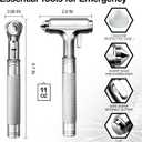Premium Car Glass Breaker with Seat Belt Cutter - Automotive Safety Hammer - Emergecy Escape Tool, Car Autoaccessory Metal Window Hammer(Silver 2 Pack)