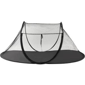 Outdoor Cat Enclosures, Portable Cat Tent for Bearded Dragon, Dogs and Small Animals, Cat Outdoor Tent with Foldable Bag (Black)