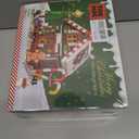 Christmas Gingerbread House Building, Christmas Village House Building Set, Contain Christmas Tree and Train, Xmas Brick Toy Gifts for Adults Teens and Kids 1288PCS (Brown)