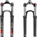 BUCKLOS 26/27.5/29 MTB Suspension Fork Travel 100mm, 28.6mm Straight Tube QR 9mm Crown Lockout Aluminum Alloy XC Mountain Bike Front Forks
