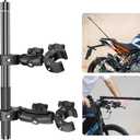 Taisioner Motorcycle Bike Handlebar Double clamp Mount and 67”Invisible Selfie Stick Insta 360 Motorcycle Mount Kit for X5/ X4/ X3/ X2/ XONE/ GO2/ 3 Action Camera