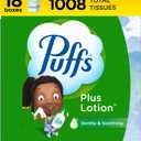 Puffs Plus Lotion Facial Tissue, 18 Cubes, 56 Tissues per Box, Allergies and Colds