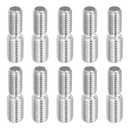 PATIKIL M10x20mm to M12x20mm Double End Threaded Stud Screw Bolt, 10 Pack 304 Stainless Steel Rod Bolts Thread Reducer Adapter for Furniture Fastener, Hardware Connectors