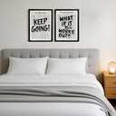 RUURUU Framed Retro Black And White Newspaper Canvas Wall Art Positive Affirming Quote wall décor What If It All Works Out Art Prints Wall Painting Picture Bedroom Decor Poster16x24inches