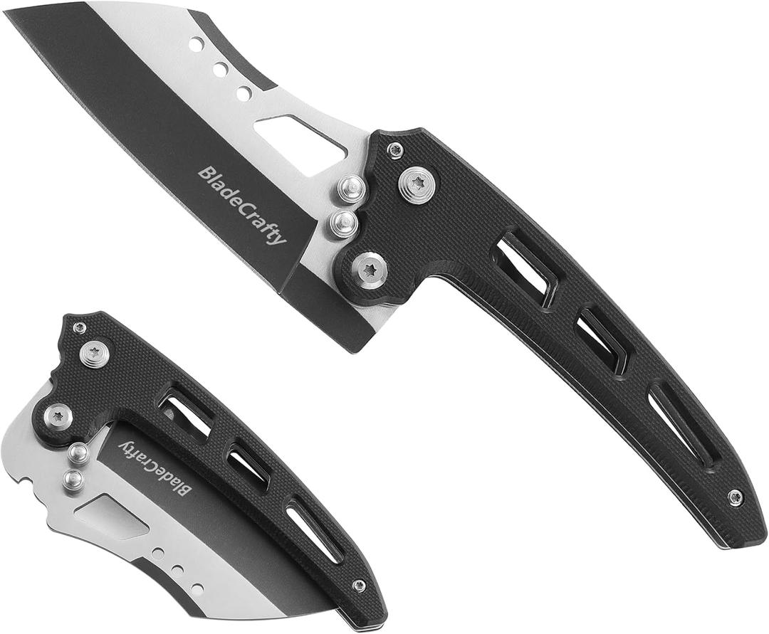 Folding Pocket Knife with G10 Handle & Axis Lock, EDC Camping Folding Knife for Outdoor Men Women