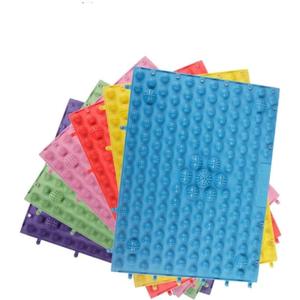 Foot Massage Mat Massage Pad Bathroom Mat Yoga Mat Outdoor Game 4PCS (Blue)
