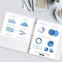 SUIN 0.5-inch 3 Ring Binder -1/2'' Binders with Roung Ring Binder, Large 100 Sheet Capacity, Fit 8.5" x 11" US Letter Size Paper, White (0.5'' White - 36 Packs)