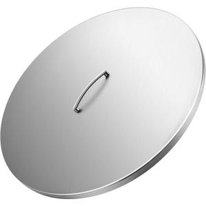 RYFT Fire Pit Lid Round, 34'' Fire Pit Lid, 304 Stainless Steel Fire Pit Cover, Fits 30" and 31" Round Drop in Fire Pit Pan