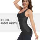 Compression Tank Tops Cami  Cross Scoop Neck Tummy and Waist Control Body Shaper Slimming Shapewear Camisole for Women (Black, XL)
