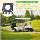 Charger Port Adapter Plate 4-Holes Fit for EZGO TXT36 36V Golf Cart 120V Plug On-Board Charging Systems for Lithium Battery Conversion Kit Golf Cart Accessories Contains 4Pcs Gasket Black