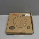 Pepperoni Pizza Clock Wall Decor Unique Home Kitchen Gift 2D 10 Inch Silent Wall Clock Battery Operated, Frameless Wooden Round Clock with Quartz Movement for Bathroom, Kitchen, Living Room, Bedroom