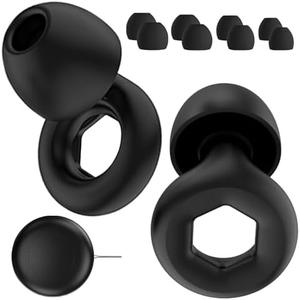 Ear Plugs for Sleeping Noise Cancelling, Reusable Hearing Protection in Flexible Silicone, 28dB Noise Reduction Ear Buds for Sleep, Concerts, Noise Sensitivity, Work, Study [with 8 Ear Tips]