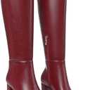 Knee High Boots Chunky Heel Wide Calf Knee High Boots for Women Pointed Toe with Zipper Block Heel Fashion Dress Womens Shoes
 8.5