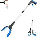Grabber Reacher Tool - 32 Extra Long Foldable Gripper and Reaching Tool - Heavy Duty Pick Up Stick Grabbers for Seniors, Trash, Surgery Recovery Must Haves Gifts (Blue)