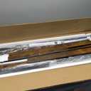 Huuger 5 Tier Bookshelf, Display Bookshelf with 10 Open Shelves and Raised Baffle, 47.2 Inch Straight Wide Bookcase with Metal Frame and Wooden Board, Adjustable Feet, Rustic Brown